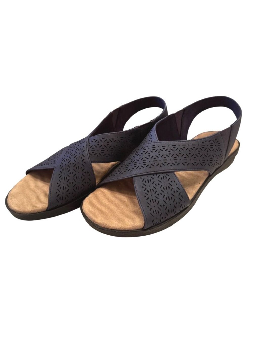 Easy Street Claudia Comfort Wave Size 8.5 Women’s Navy Sandal NWB